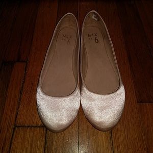 Blush Satin Ballet Flats